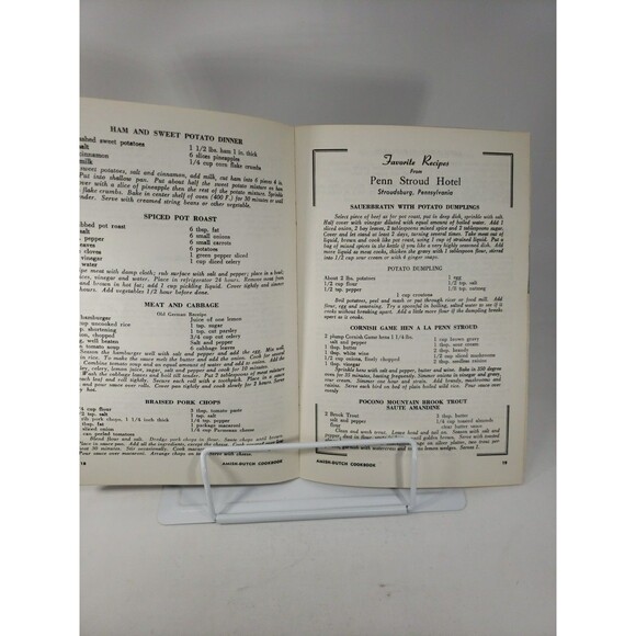 Amish Dutch Cookbook Ruth Redcay c1960s MCM Recipes from PA Restaurants Hotels - Picture 8 of 16